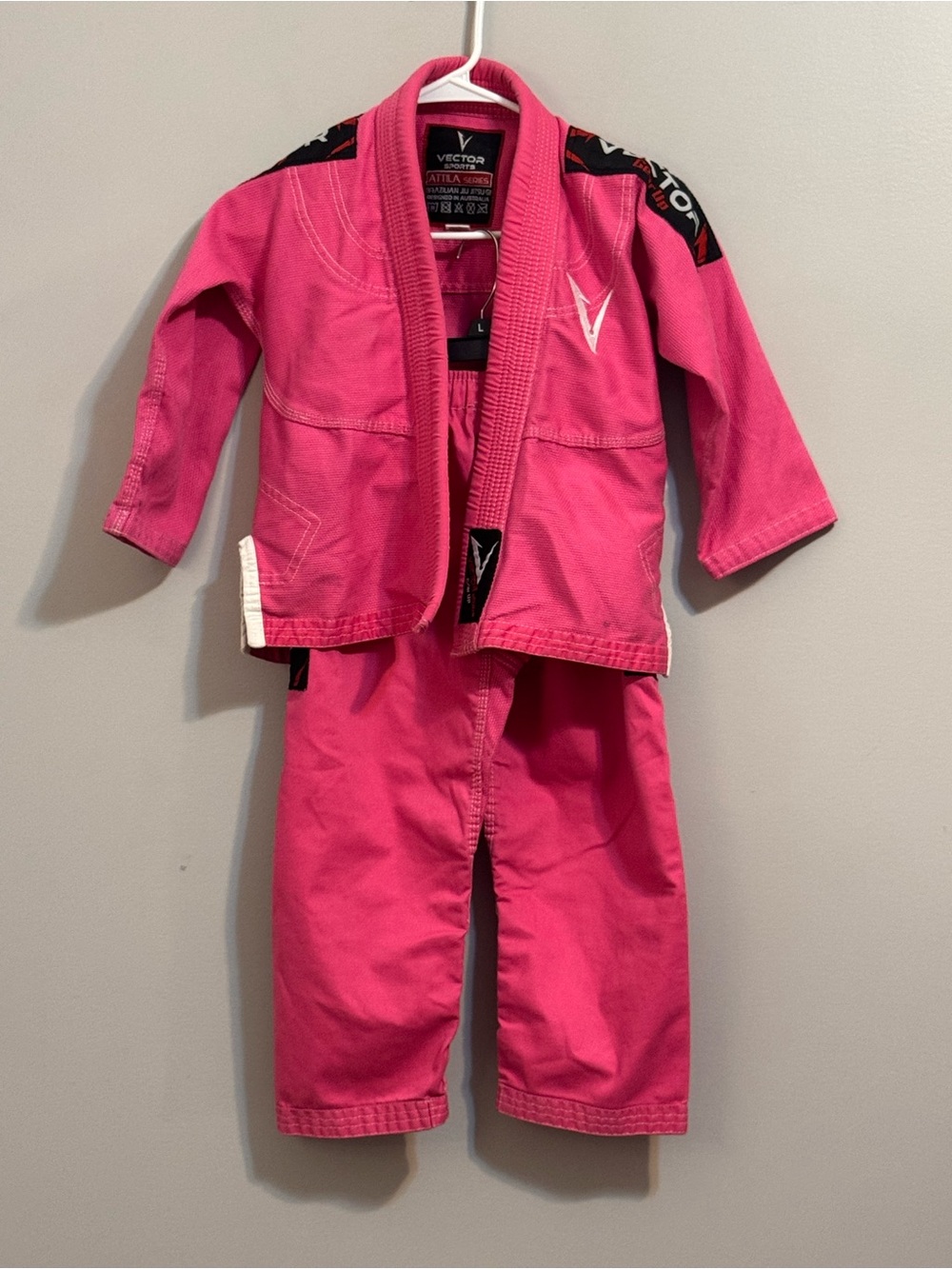 Vector Sports Attila Kids K1 Pink Brazilian Jiu Jitsu BJJ Gi Uniform Set